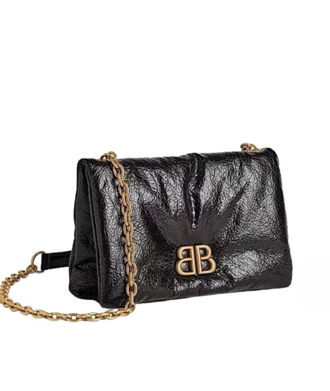 BALENCIAGA Черная кожаная сумка через плечо, фото 4