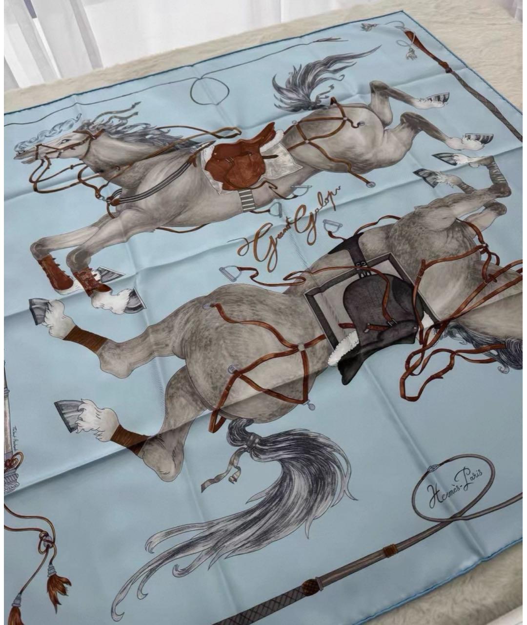 HERMES Шелковый платок, фото 5