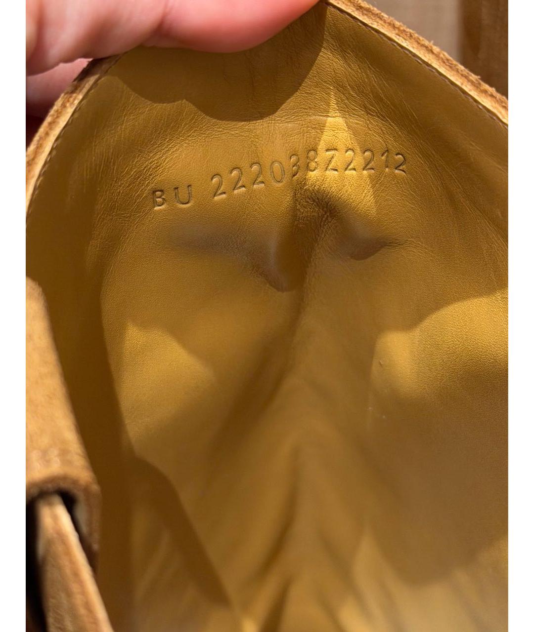 HERMES Бежевые замшевые сапоги, фото 5