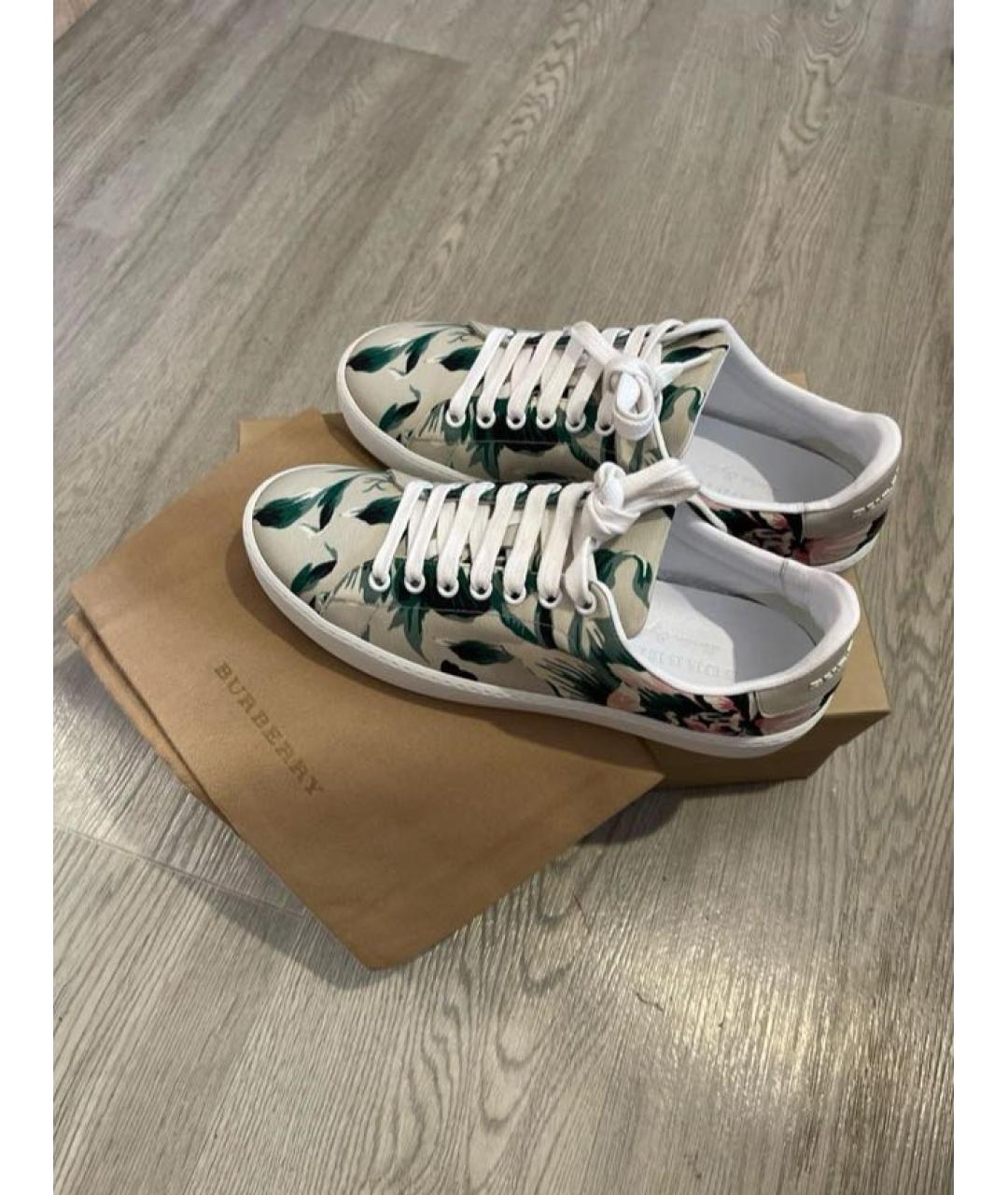 BURBERRY Мульти текстильные кеды, фото 5