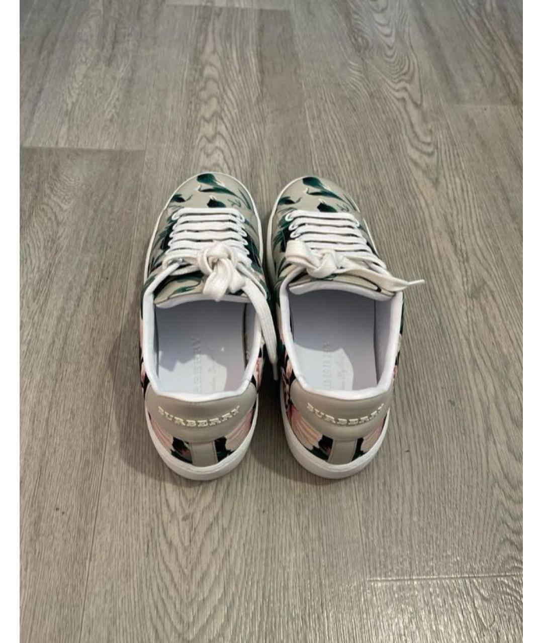 BURBERRY Мульти текстильные кеды, фото 3