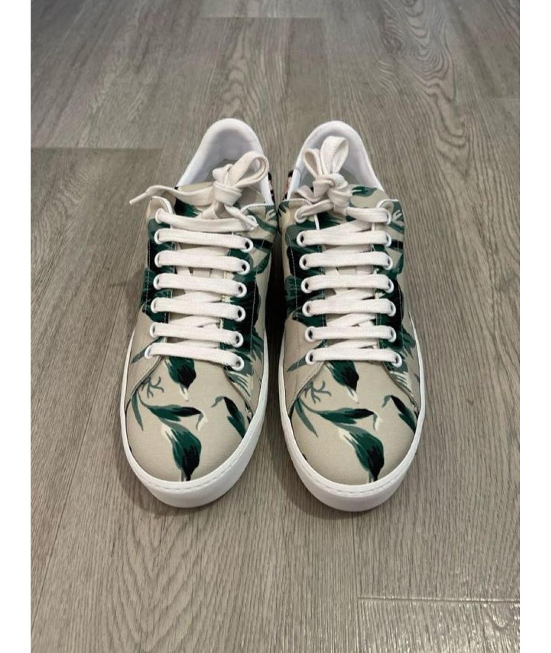 BURBERRY Мульти текстильные кеды, фото 2
