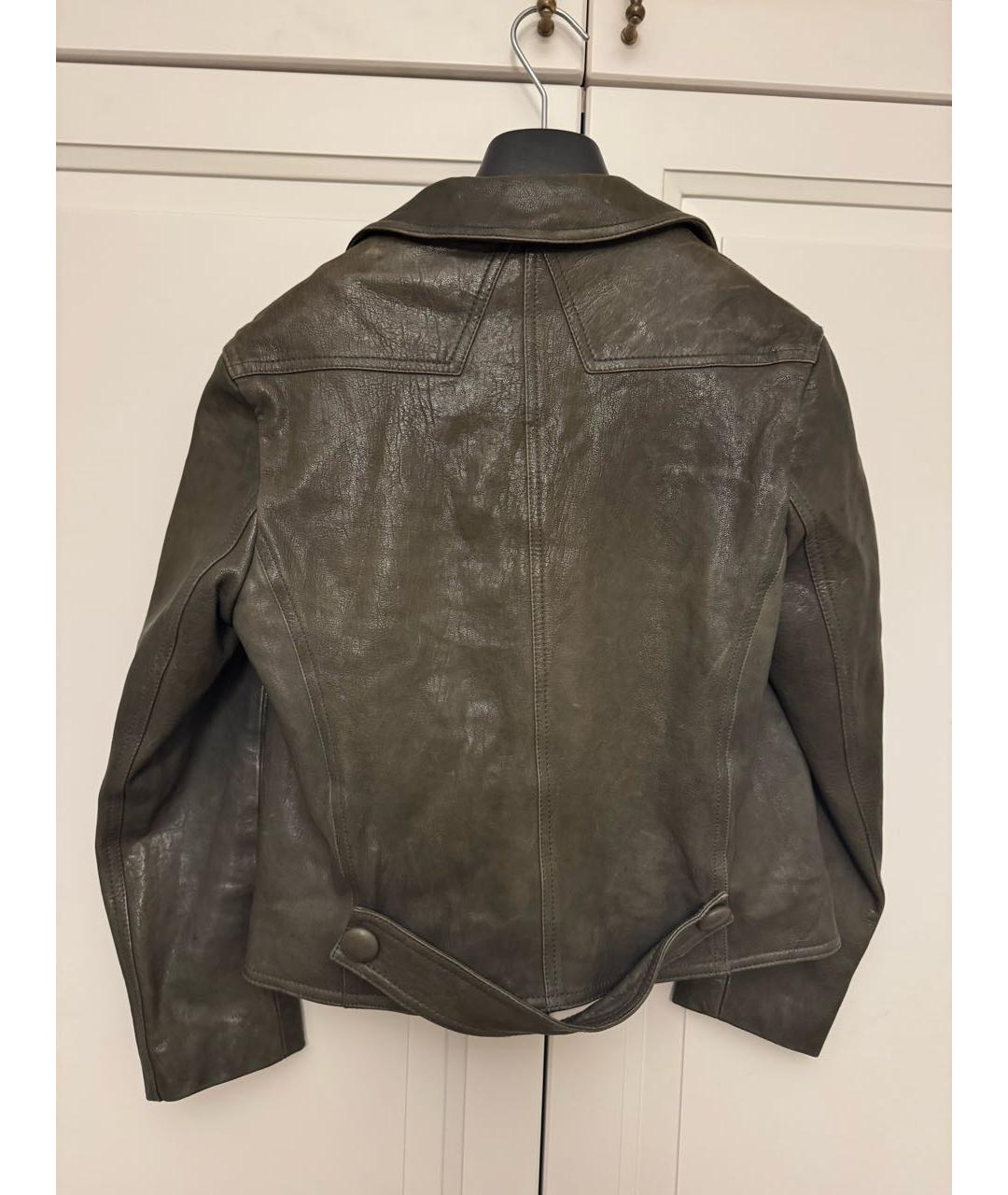3.1 PHILLIP LIM Антрацитовый кожаный жакет/пиджак, фото 2