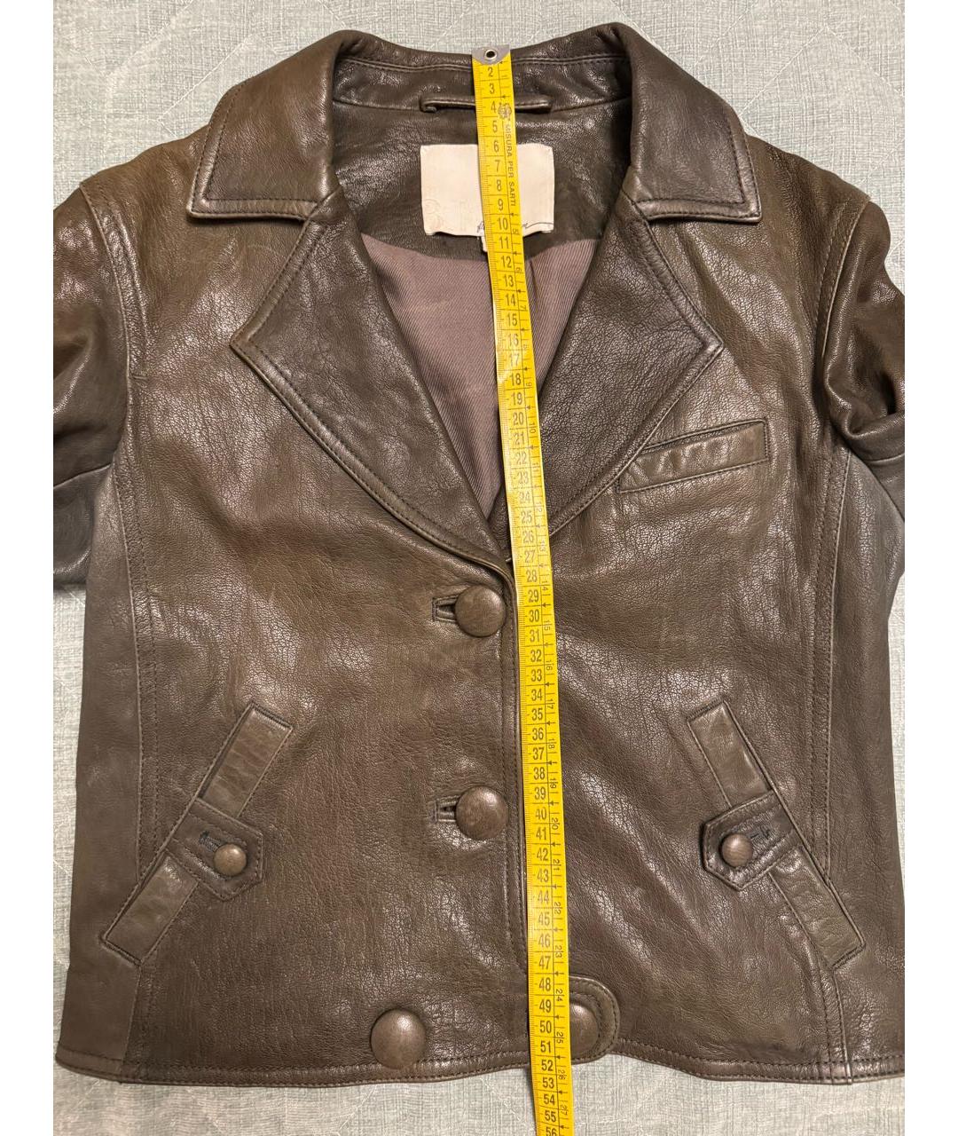 3.1 PHILLIP LIM Антрацитовый кожаный жакет/пиджак, фото 4