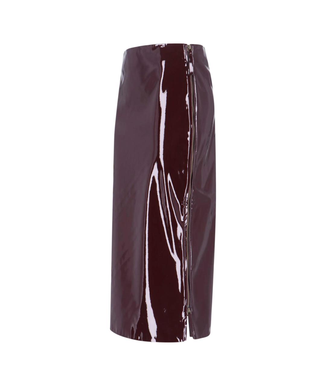 THE FRANKIE SHOP Бордовая юбка миди, фото 3