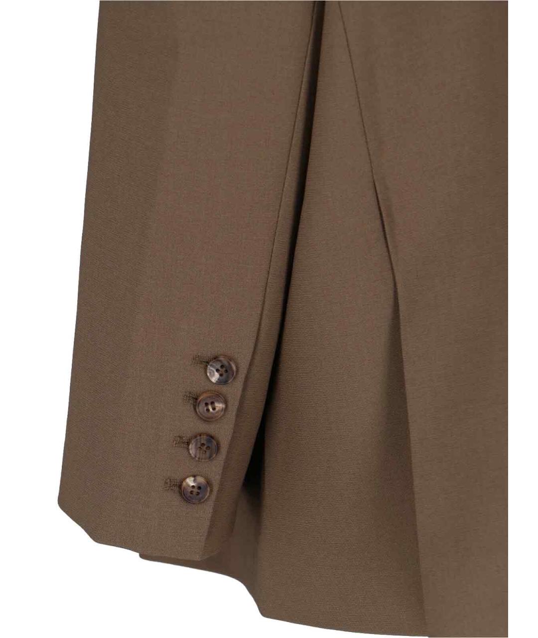 THE FRANKIE SHOP Коричневый полиэстеровый жакет/пиджак, фото 4