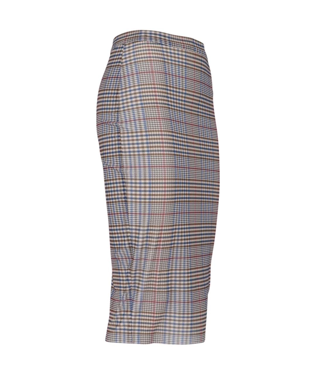 THE FRANKIE SHOP Мульти полиэстеровая юбка миди, фото 3