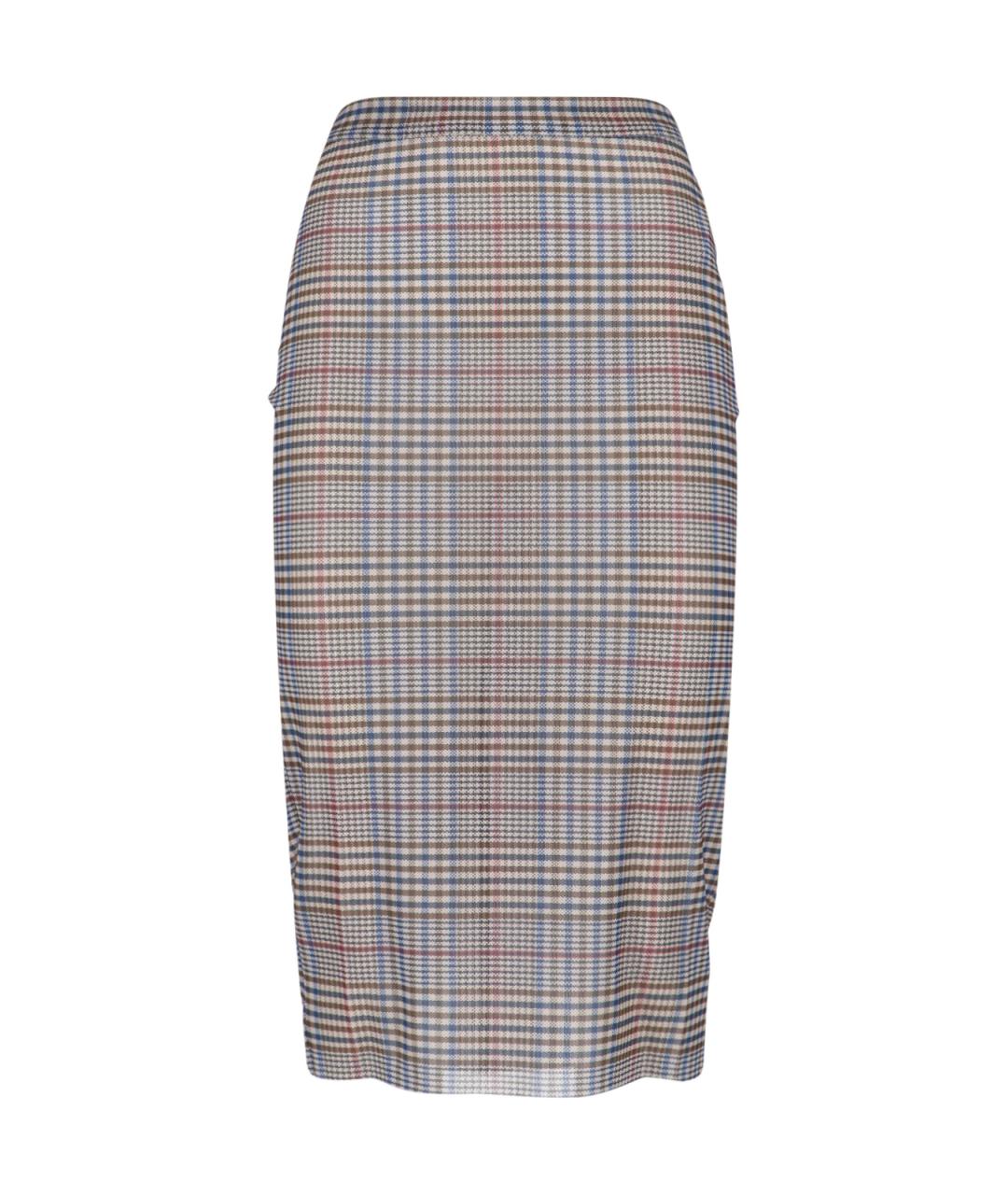 THE FRANKIE SHOP Мульти полиэстеровая юбка миди, фото 1