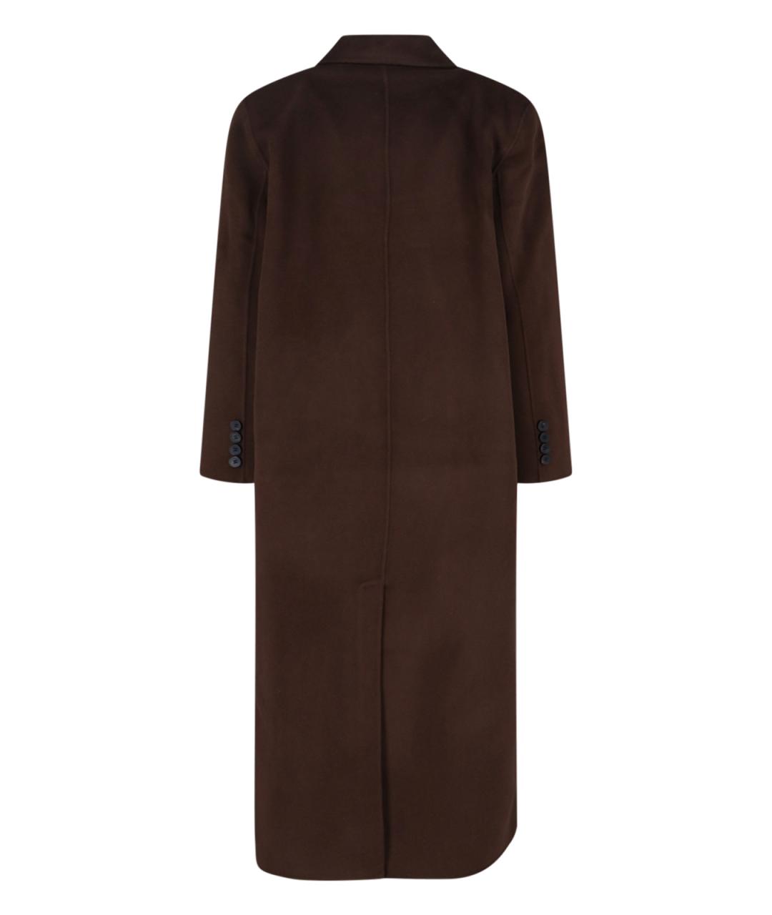 THE FRANKIE SHOP Коричневое шерстяное пальто, фото 2