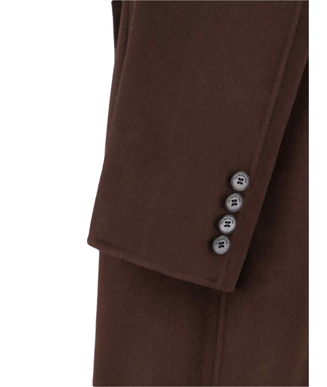 THE FRANKIE SHOP Коричневое шерстяное пальто, фото 3