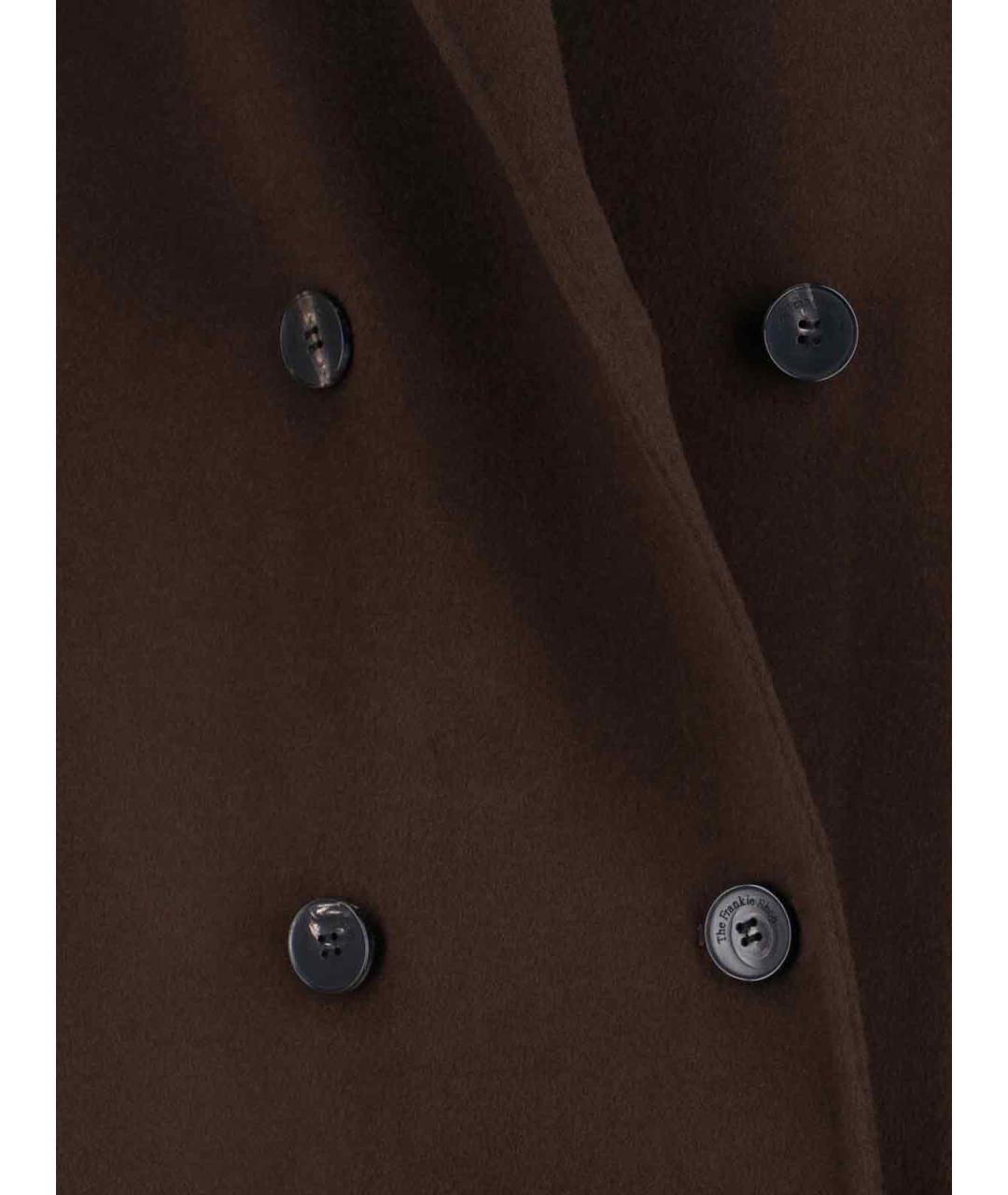 THE FRANKIE SHOP Коричневое шерстяное пальто, фото 5