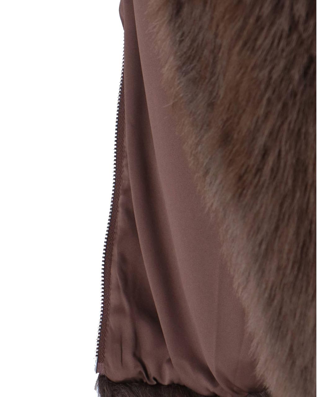 THE FRANKIE SHOP Коричневая полиэстеровая куртка, фото 5
