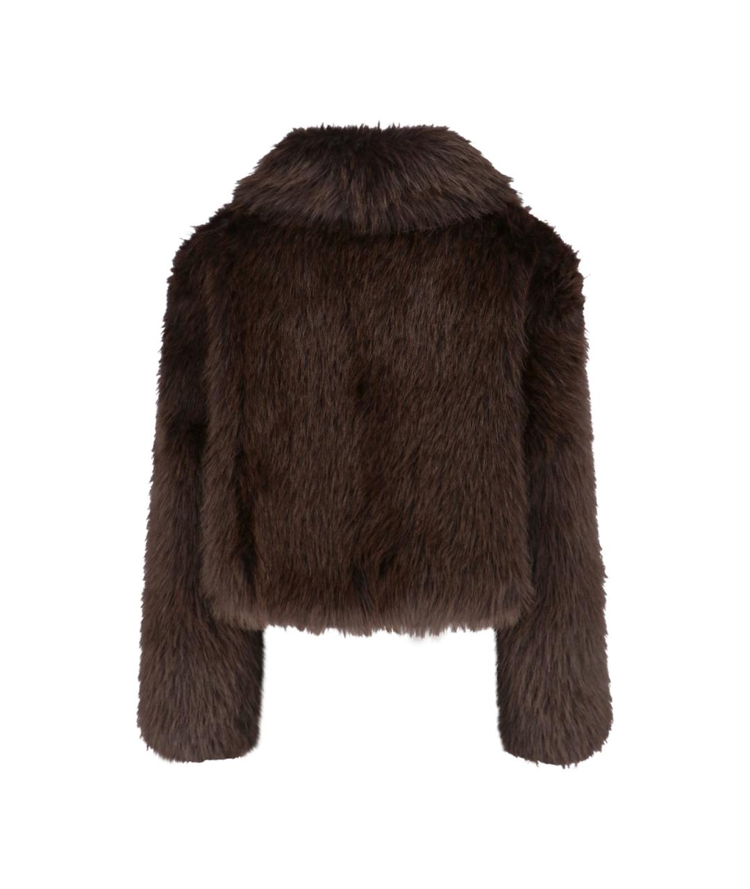 THE FRANKIE SHOP Коричневая полиэстеровая куртка, фото 2