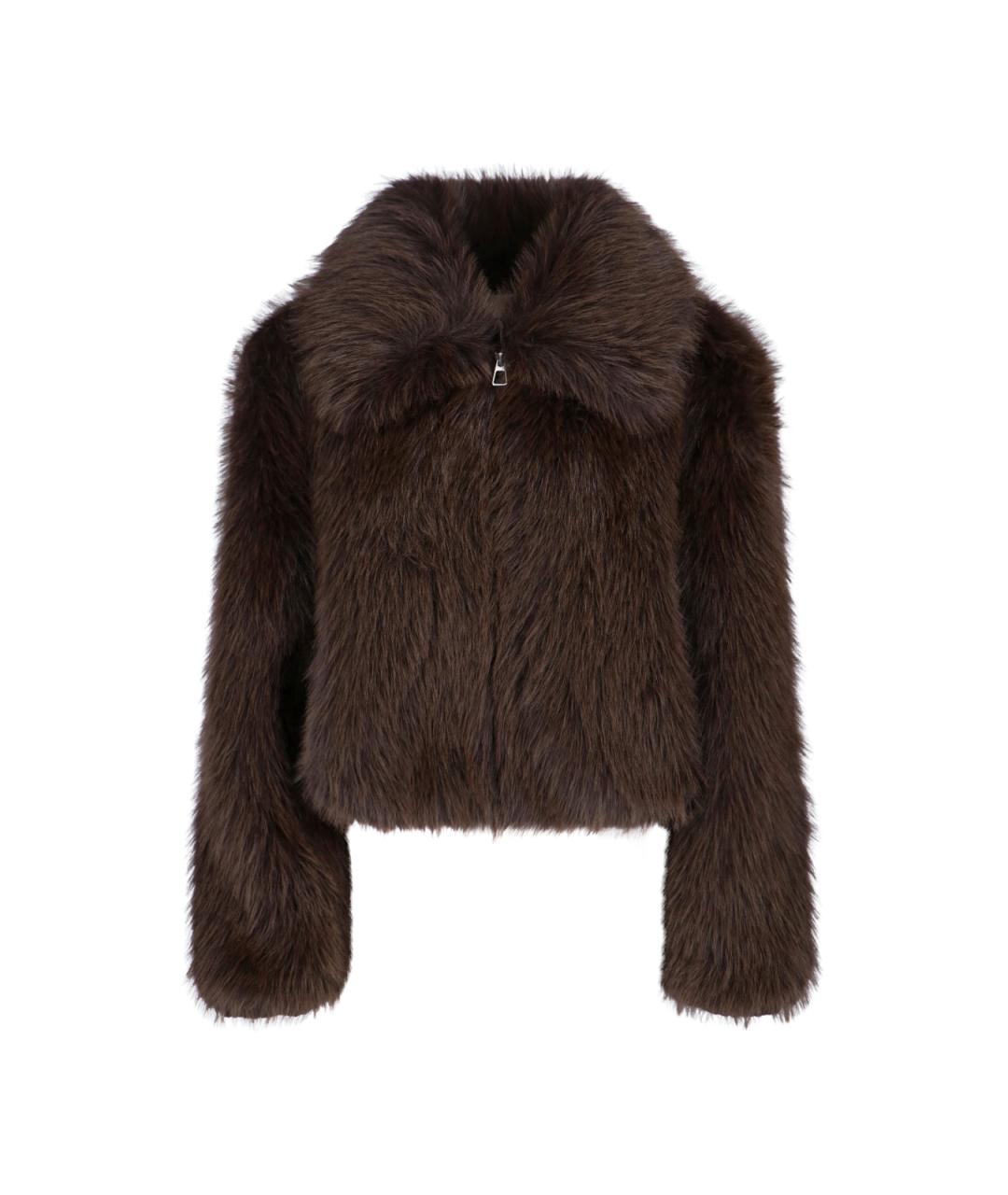 THE FRANKIE SHOP Коричневая полиэстеровая куртка, фото 1