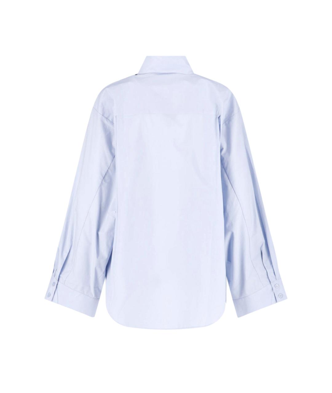 THE FRANKIE SHOP Синяя хлопковая рубашка, фото 2