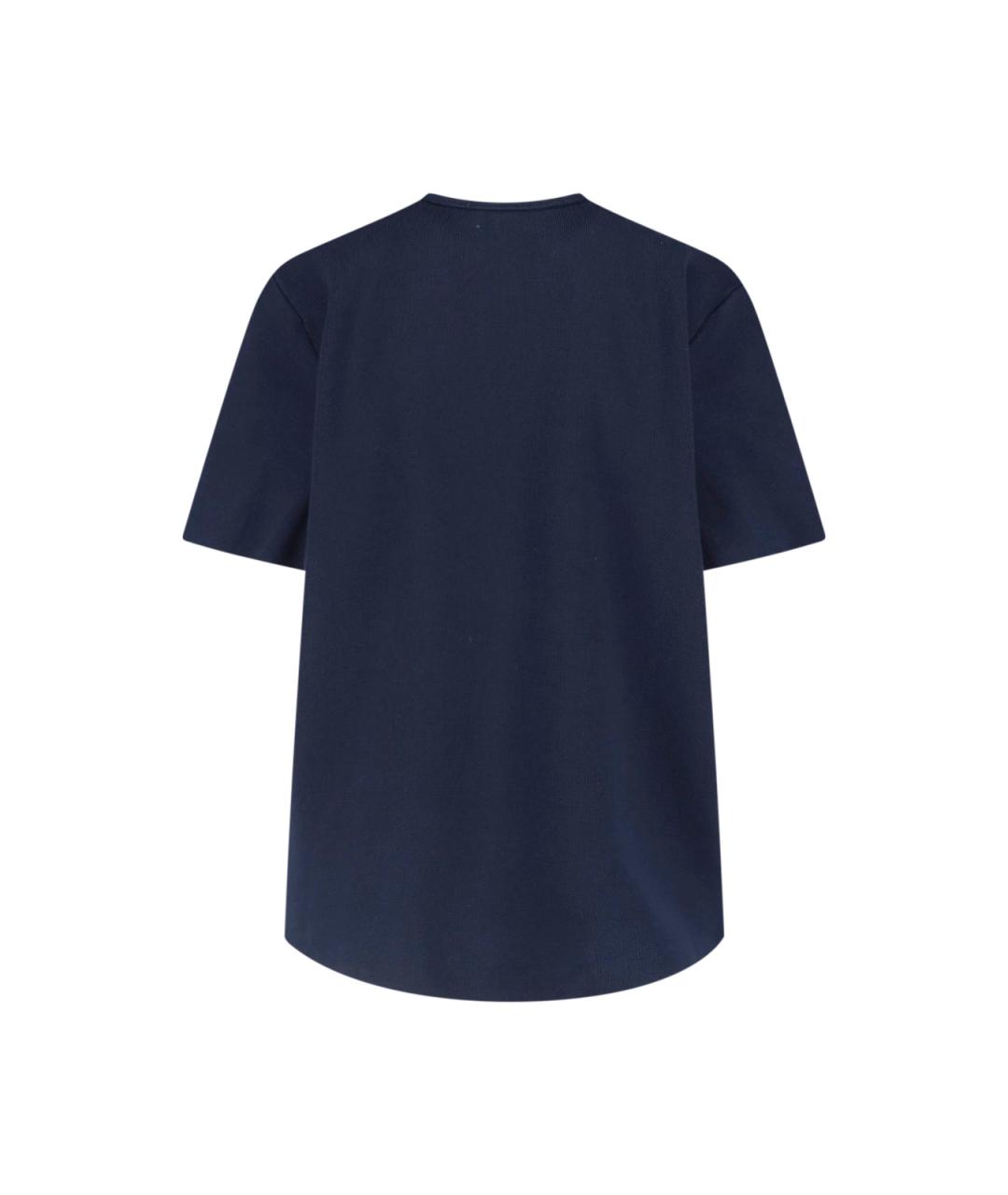 THE FRANKIE SHOP Синяя вискозная футболка, фото 2