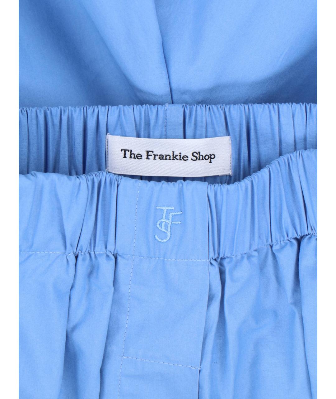 THE FRANKIE SHOP Голубые хлопковые шорты, фото 3