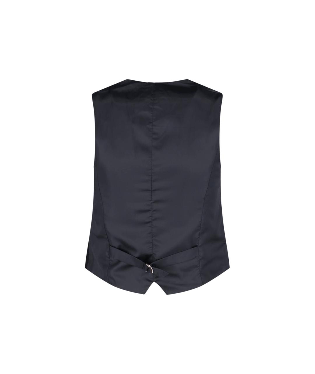 THE FRANKIE SHOP Черный шерстяной жилет, фото 2