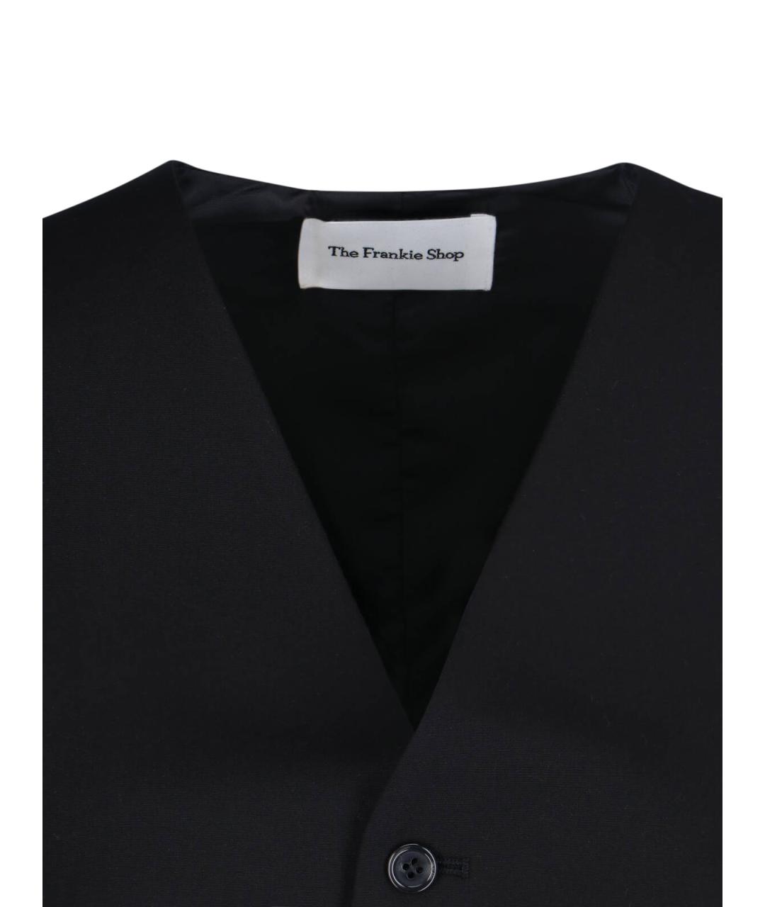 THE FRANKIE SHOP Черный шерстяной жилет, фото 3