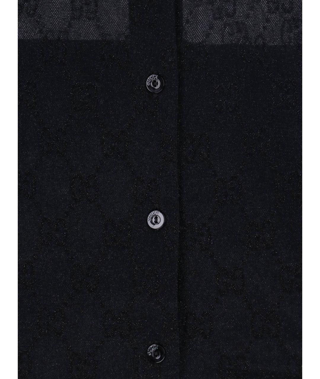 GUCCI Черная полиэстеровая рубашка, фото 4