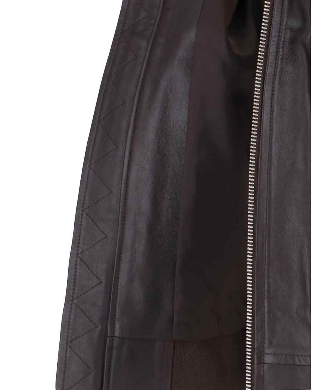 THE FRANKIE SHOP Коричневая кожаная куртка, фото 5