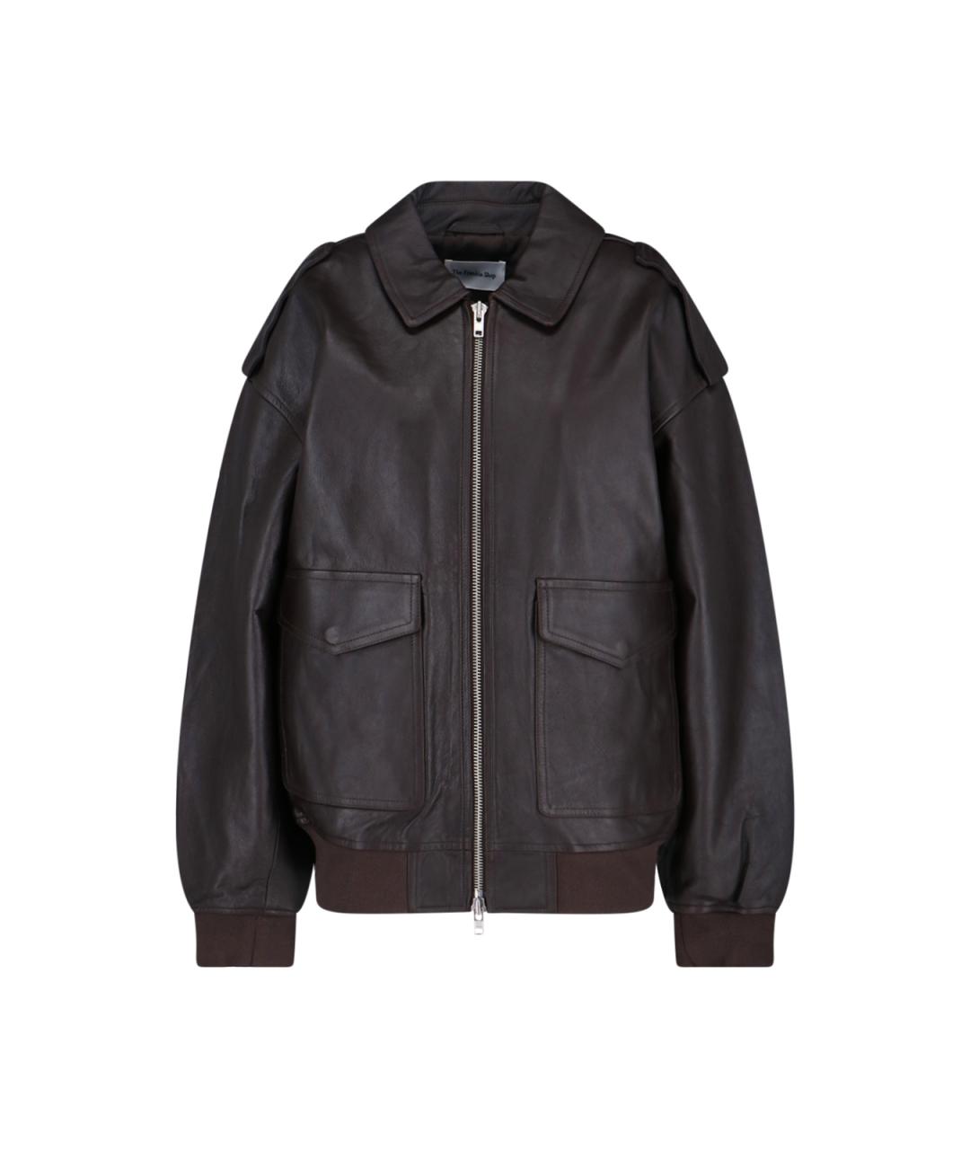 THE FRANKIE SHOP Коричневая кожаная куртка, фото 1