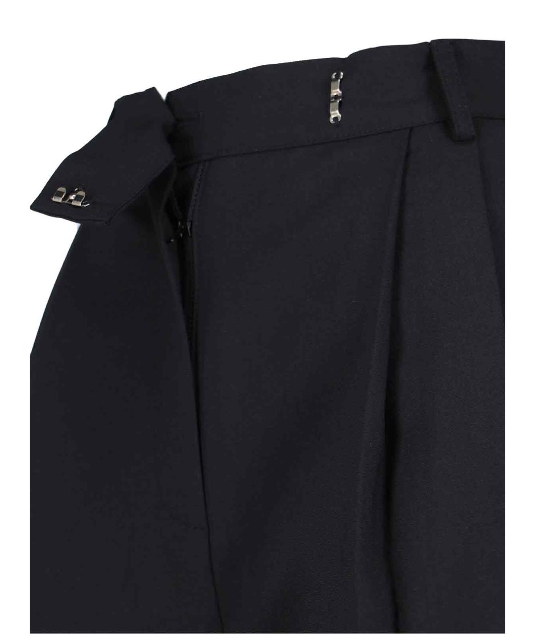 THE FRANKIE SHOP Черные полиэстеровые прямые брюки, фото 5