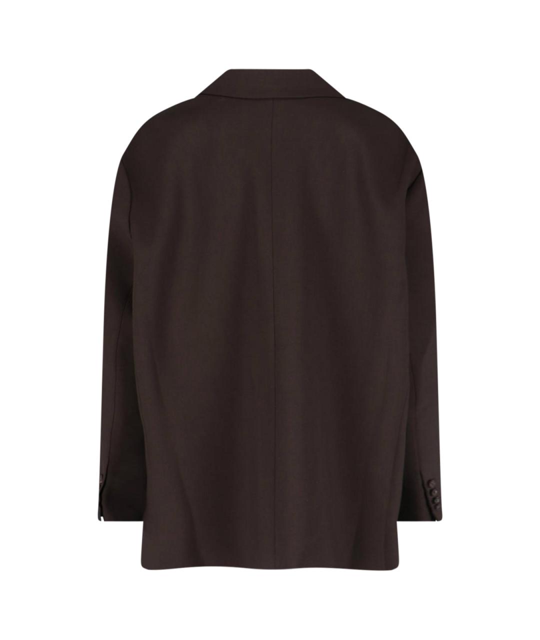 THE FRANKIE SHOP Коричневый полиэстеровый жакет/пиджак, фото 2