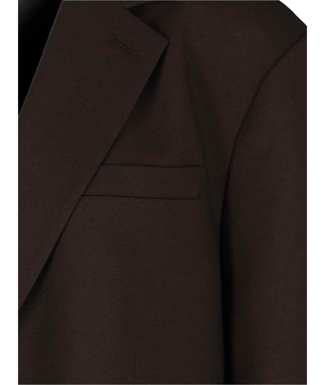 THE FRANKIE SHOP Коричневый полиэстеровый жакет/пиджак, фото 5