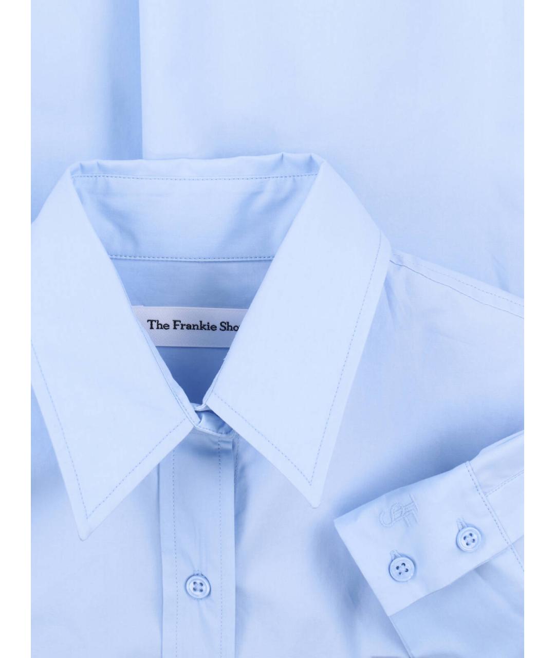 THE FRANKIE SHOP Синяя хлопковая рубашка, фото 3