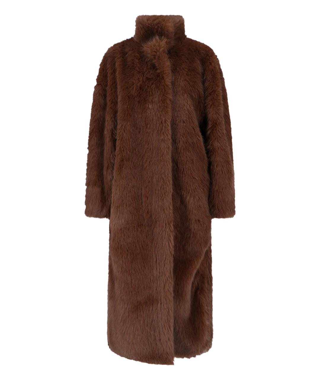 THE FRANKIE SHOP Коричневое полиэстеровое пальто, фото 1