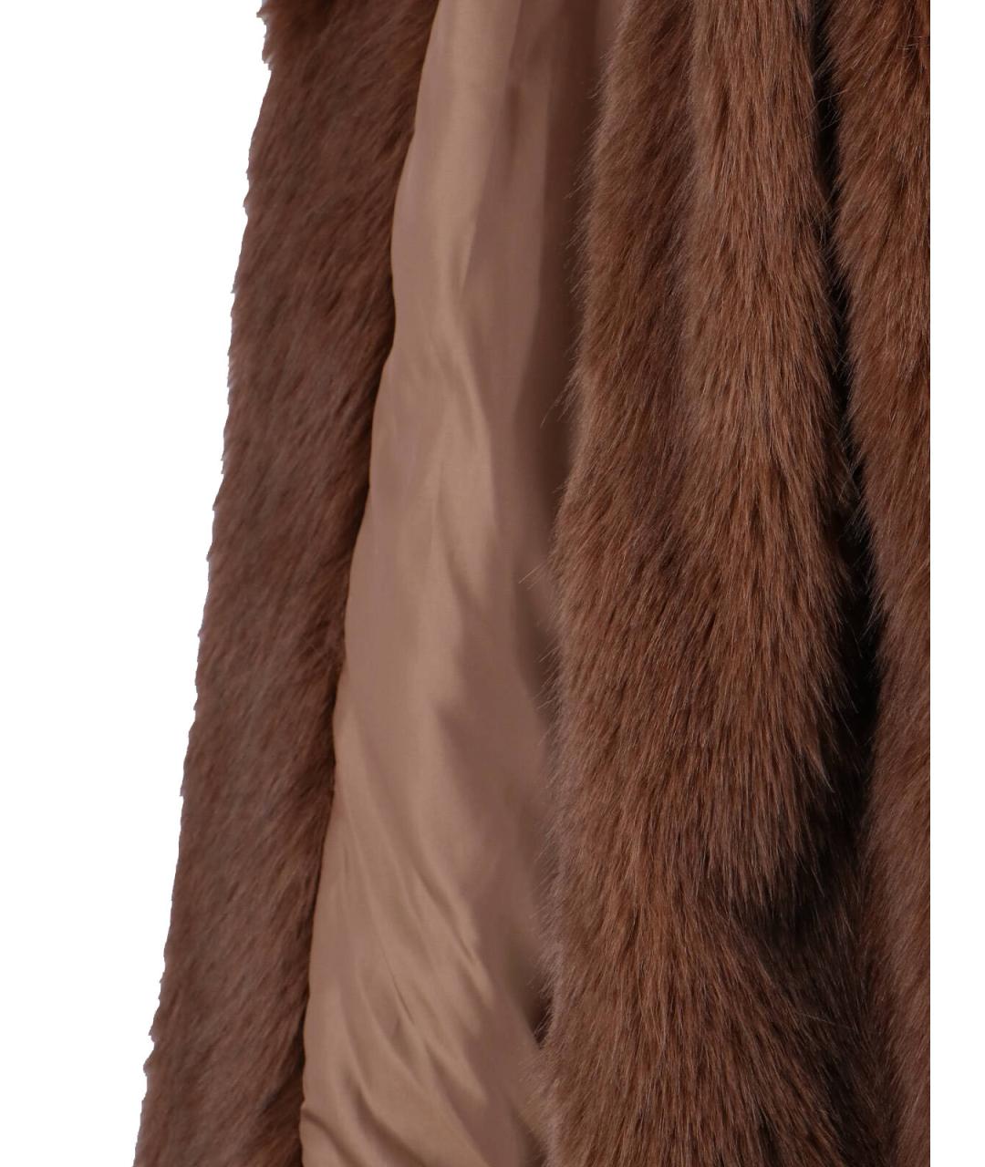 THE FRANKIE SHOP Коричневое полиэстеровое пальто, фото 5