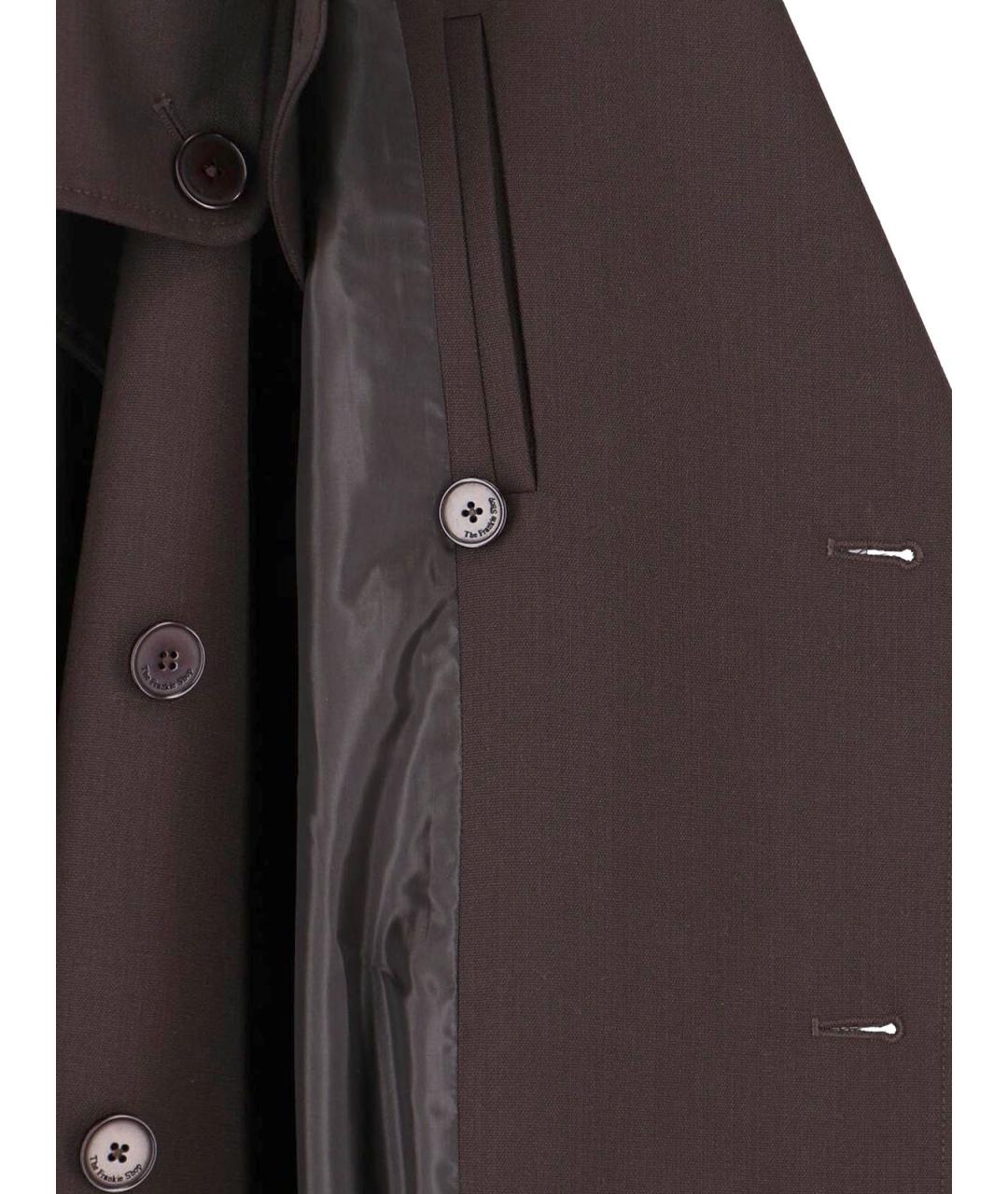 THE FRANKIE SHOP Коричневый полиэстеровый тренч/плащ, фото 5