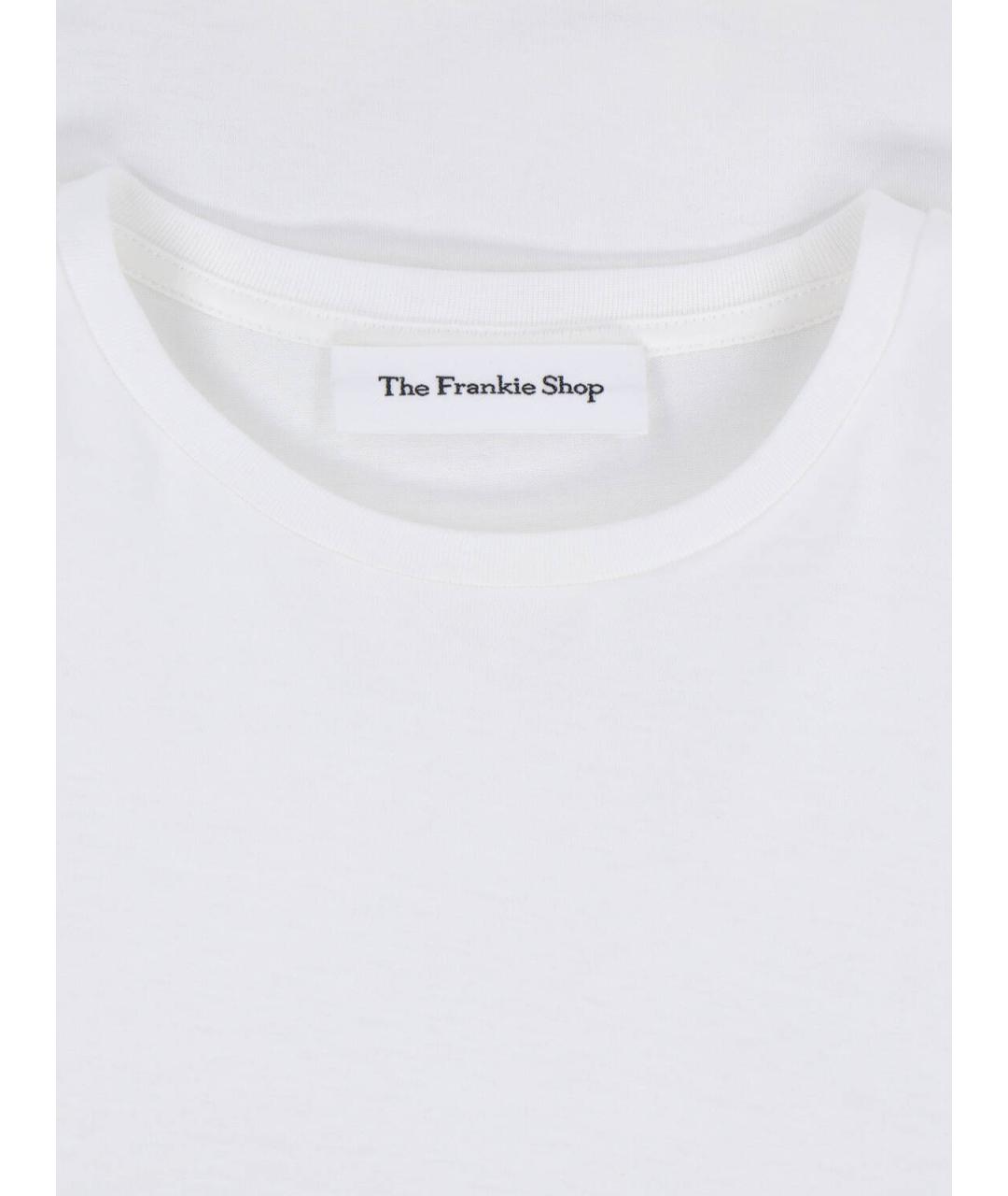 THE FRANKIE SHOP Белая хлопковая футболка, фото 3