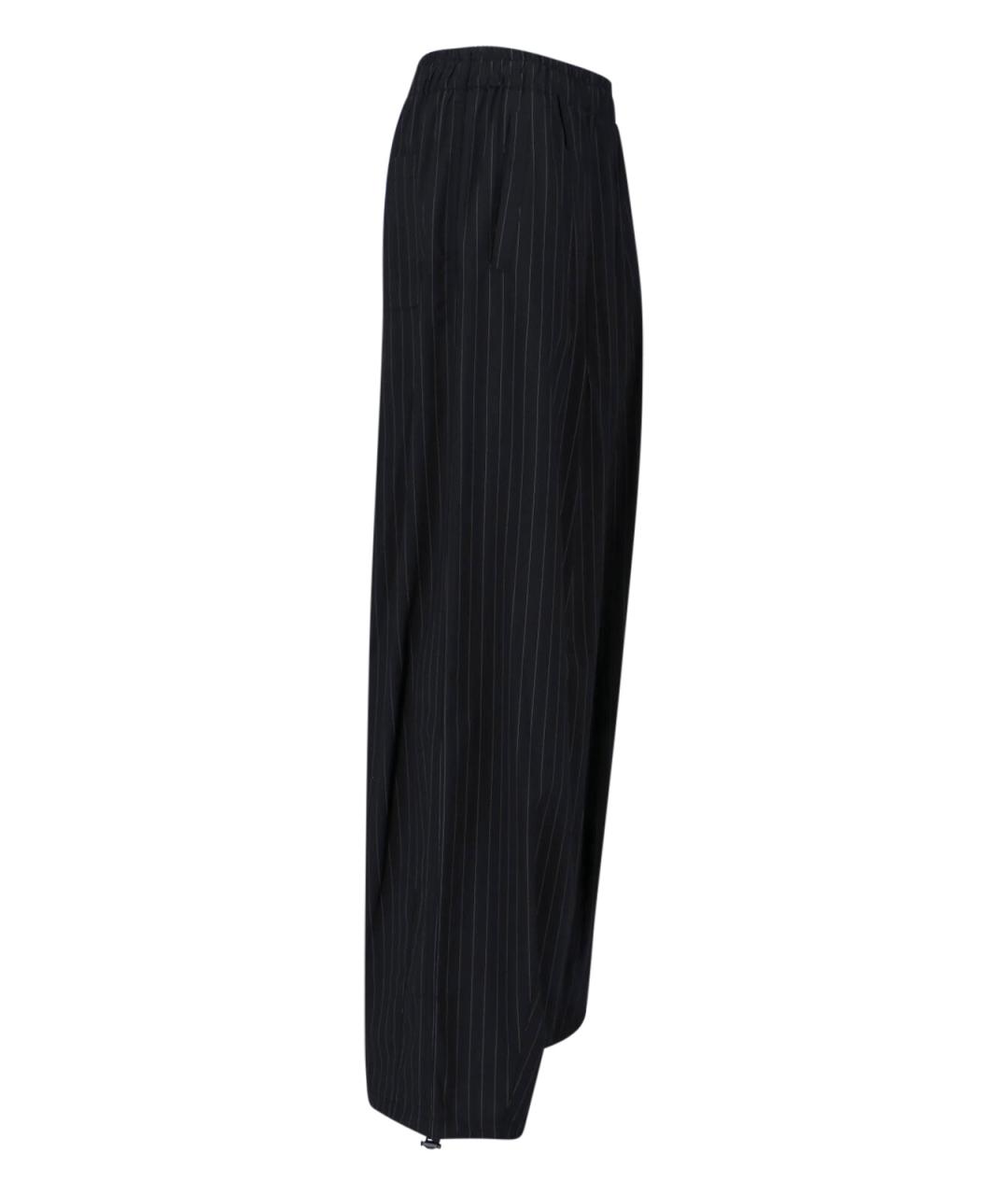 THE FRANKIE SHOP Черные полиэстеровые прямые брюки, фото 3