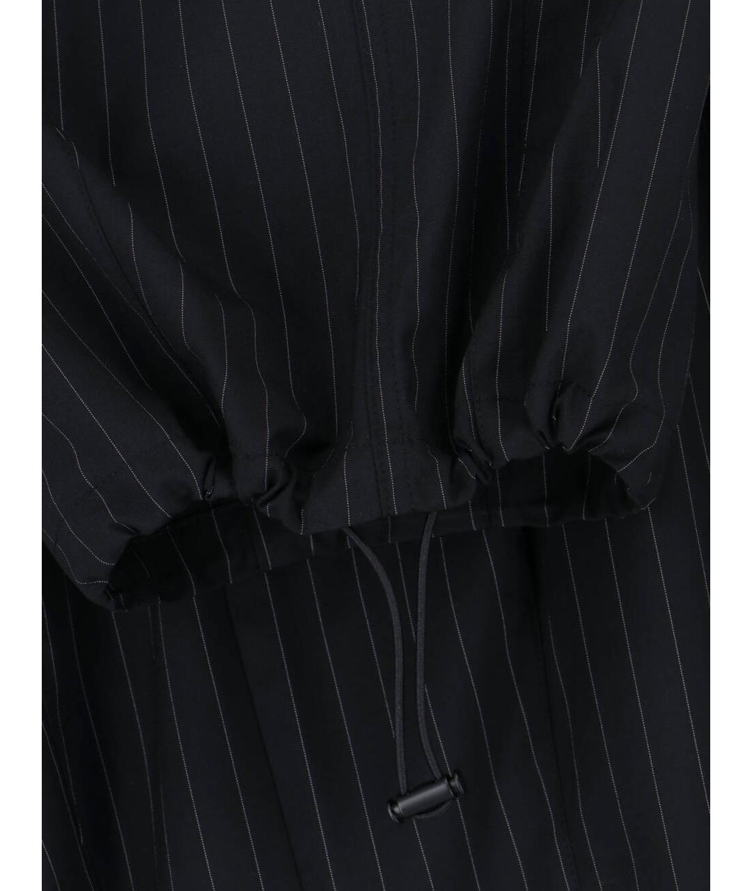 THE FRANKIE SHOP Черные полиэстеровые прямые брюки, фото 5