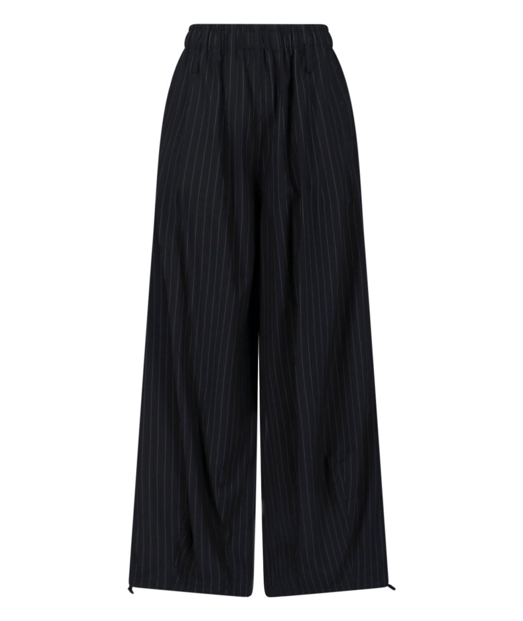 THE FRANKIE SHOP Черные полиэстеровые прямые брюки, фото 1