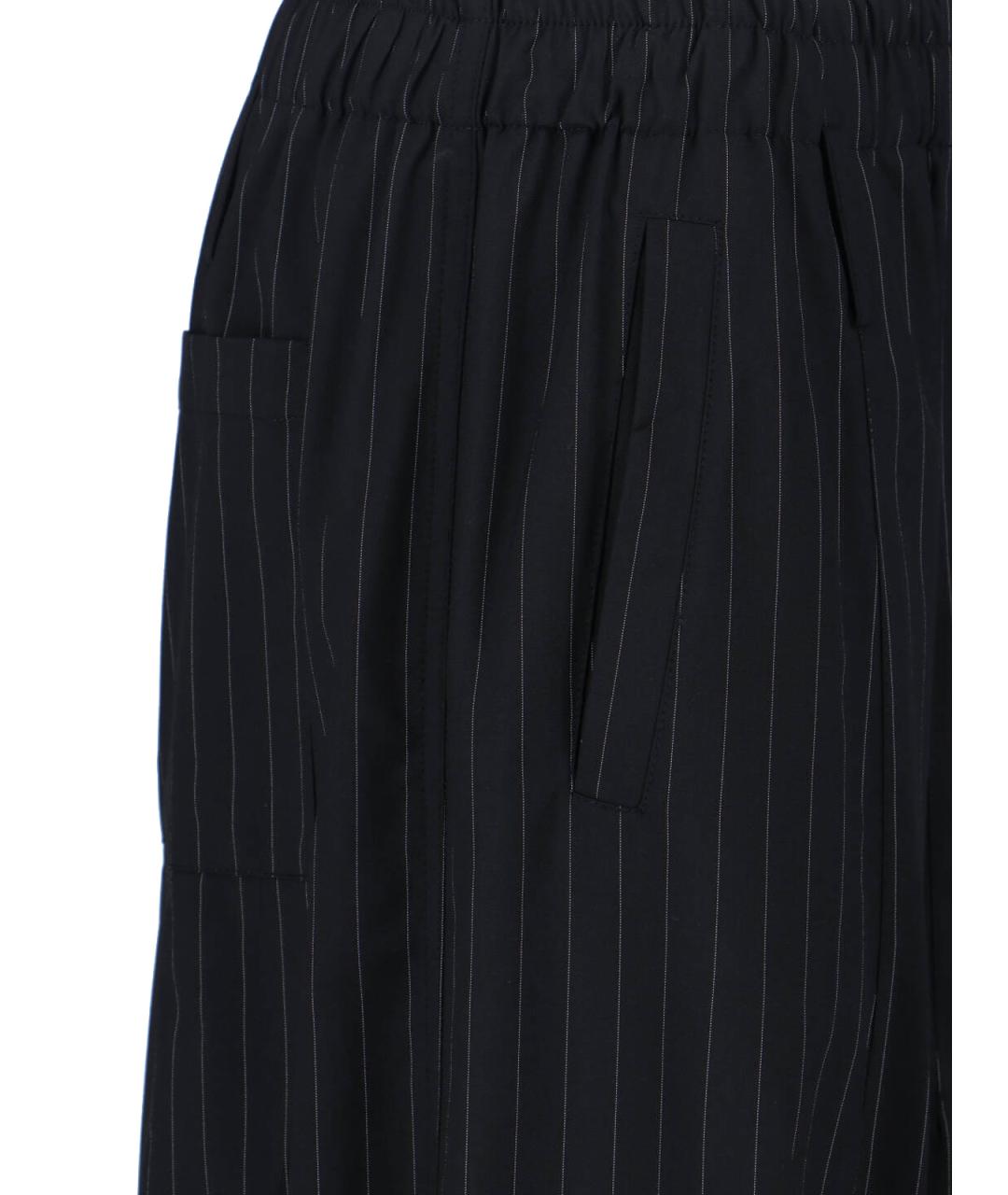 THE FRANKIE SHOP Черные полиэстеровые прямые брюки, фото 4