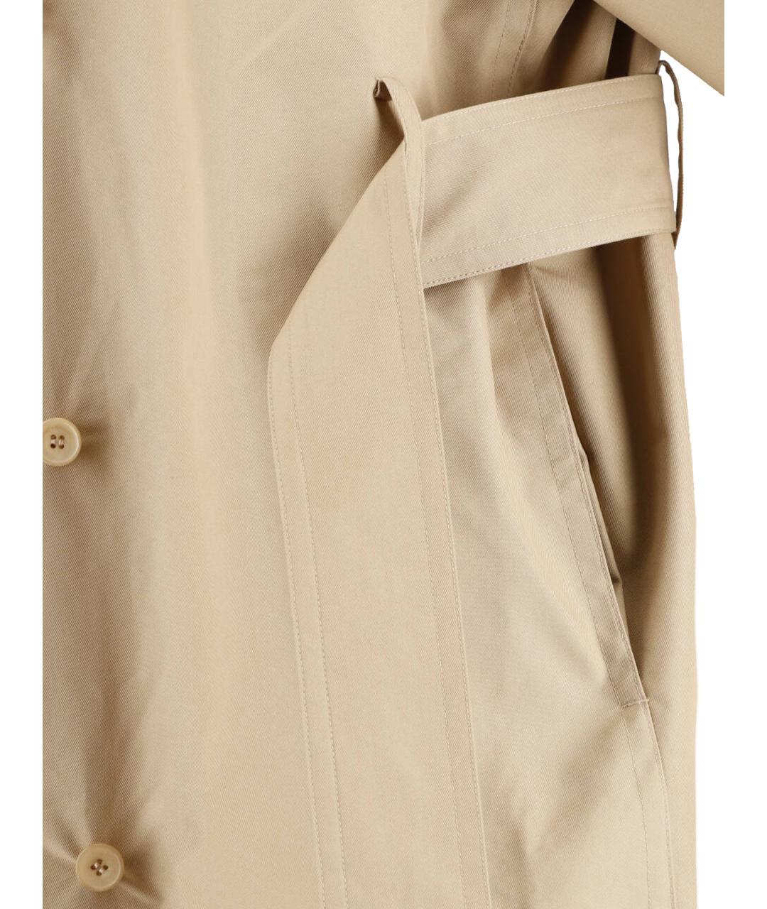 THE FRANKIE SHOP Бежевый хлопковый тренч/плащ, фото 4