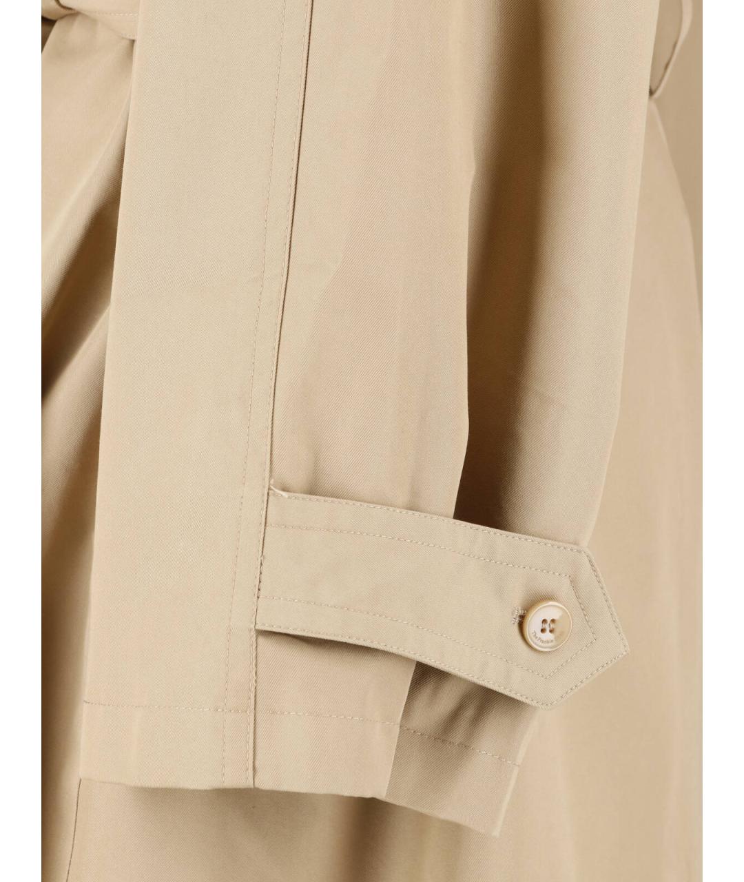 THE FRANKIE SHOP Бежевый хлопковый тренч/плащ, фото 3