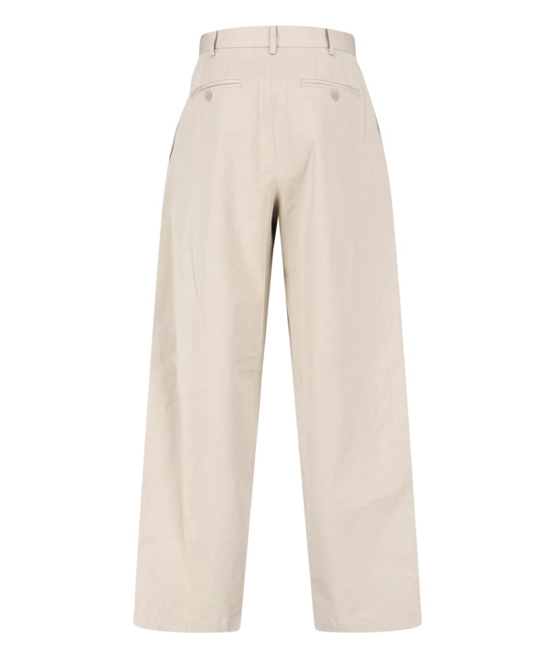 THE FRANKIE SHOP Бежевые хлопковые прямые брюки, фото 2