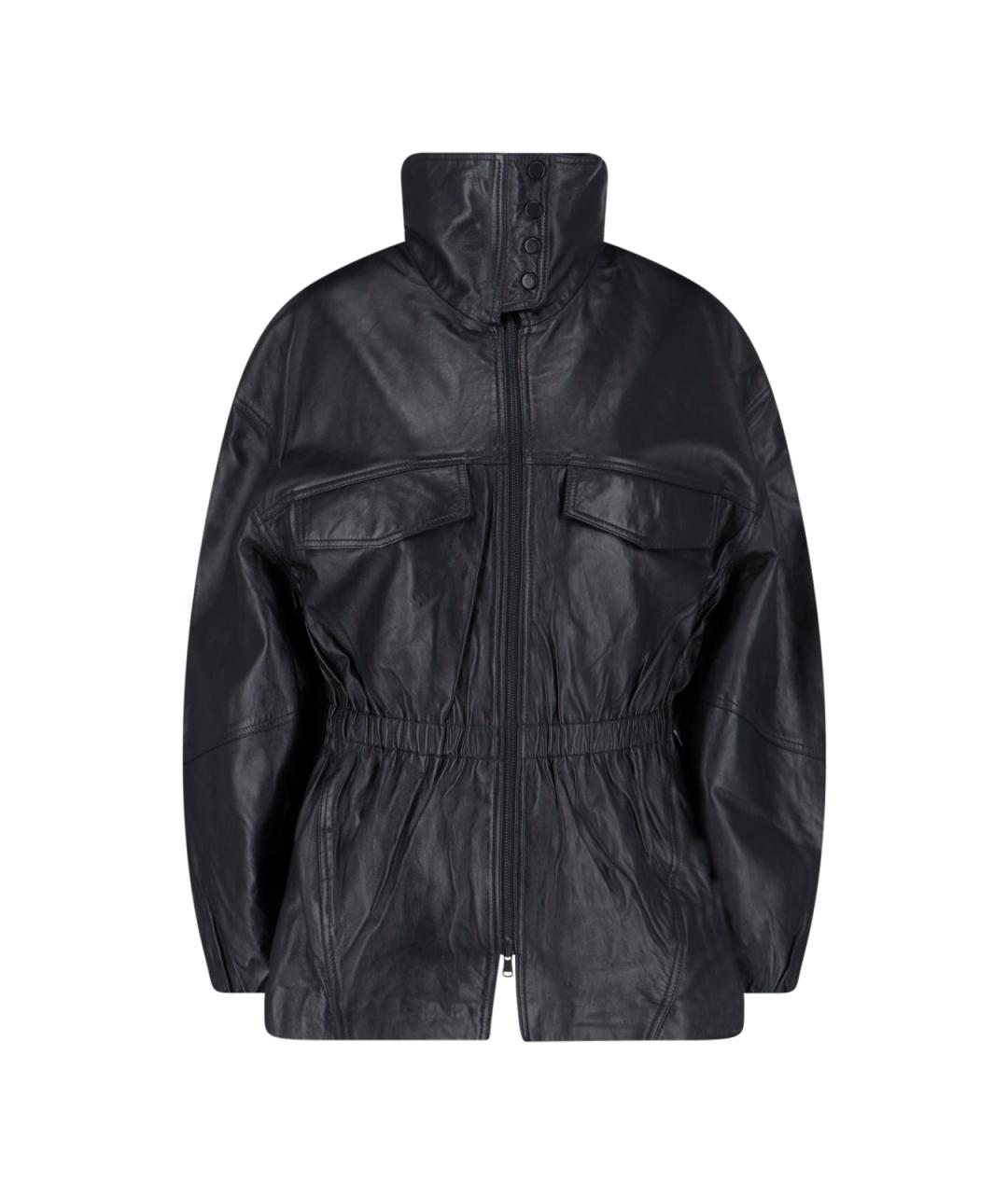 THE FRANKIE SHOP Черная кожаная куртка, фото 1