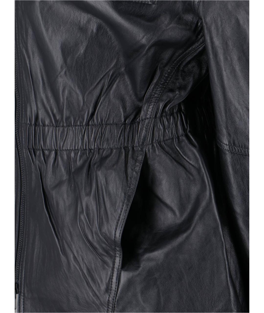 THE FRANKIE SHOP Черная кожаная куртка, фото 3