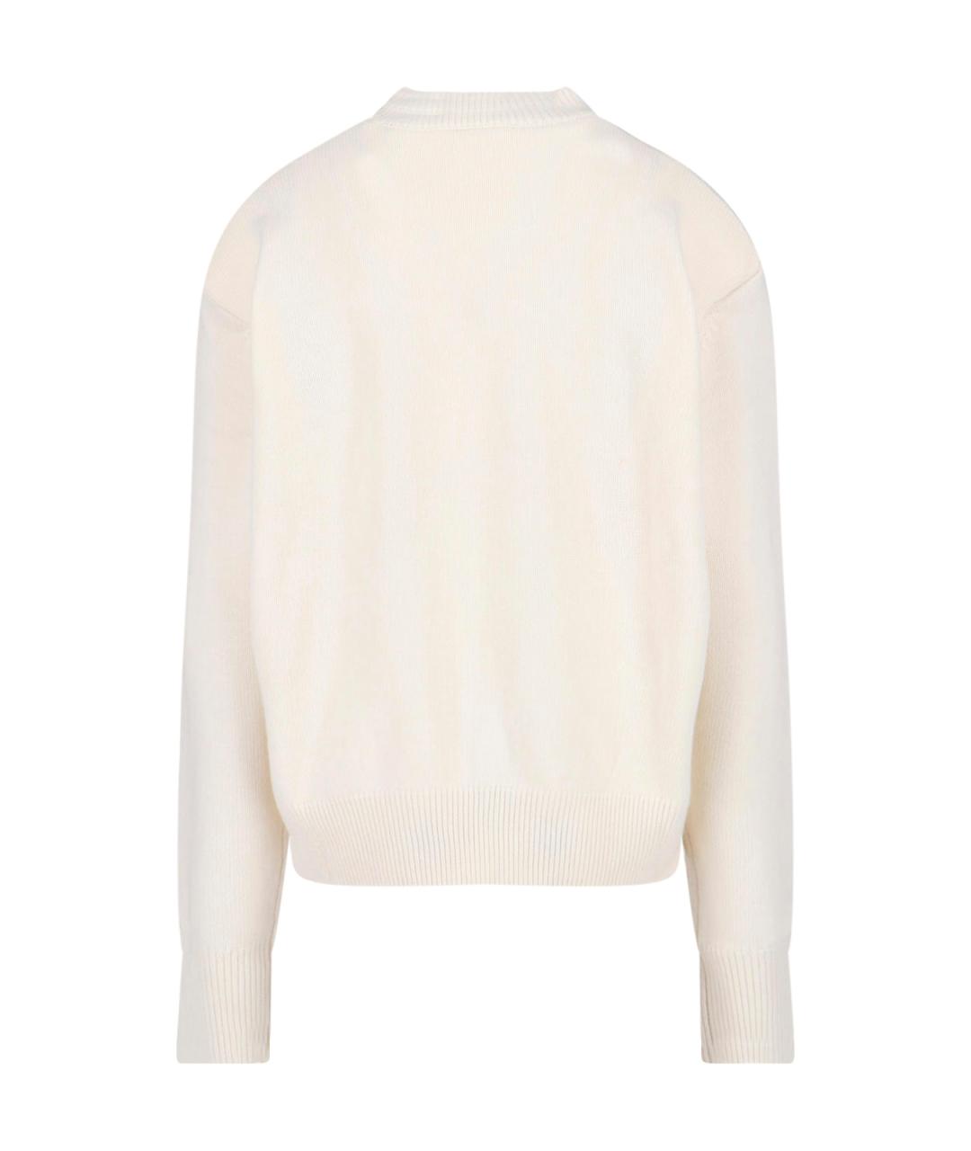 THE FRANKIE SHOP Белый шерстяной джемпер / свитер, фото 2