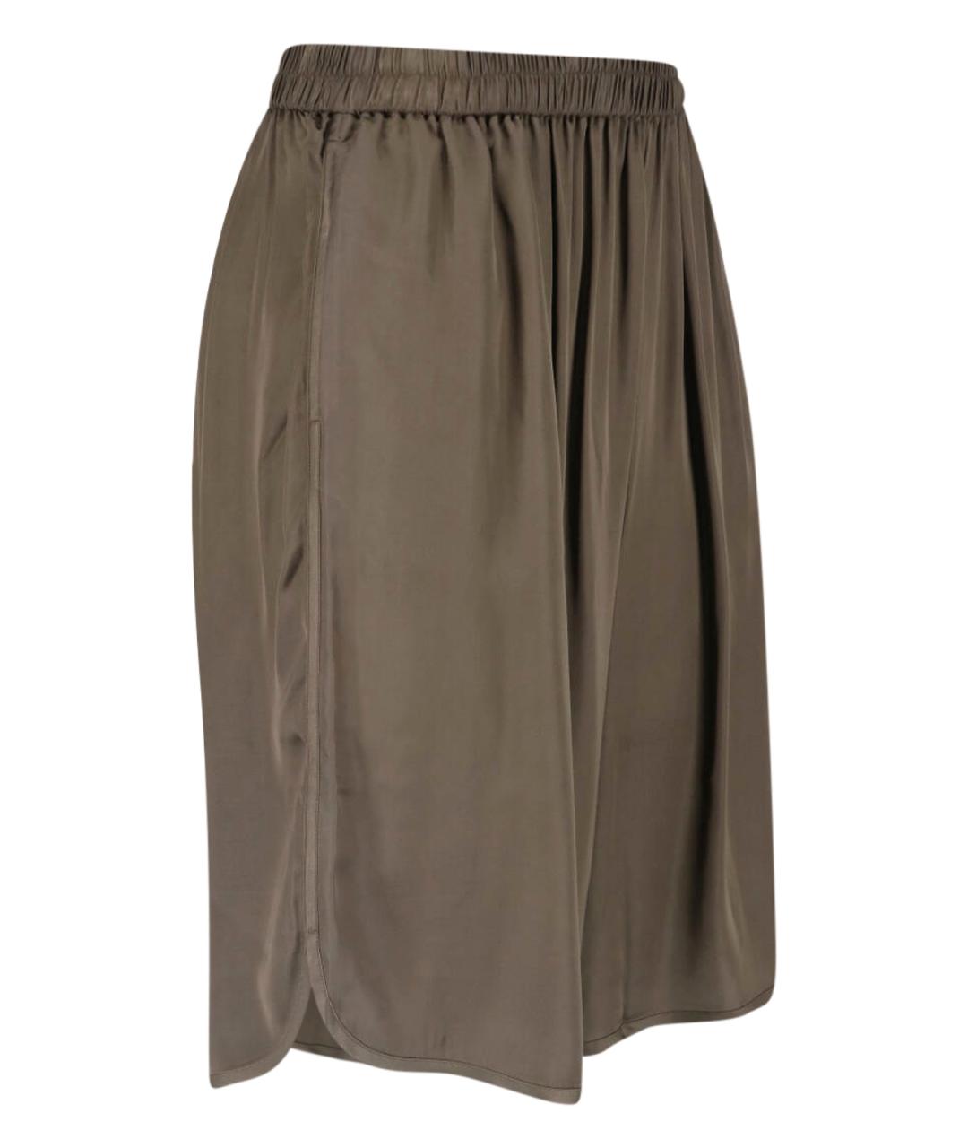 THE FRANKIE SHOP Зеленые вискозные прямые брюки, фото 3