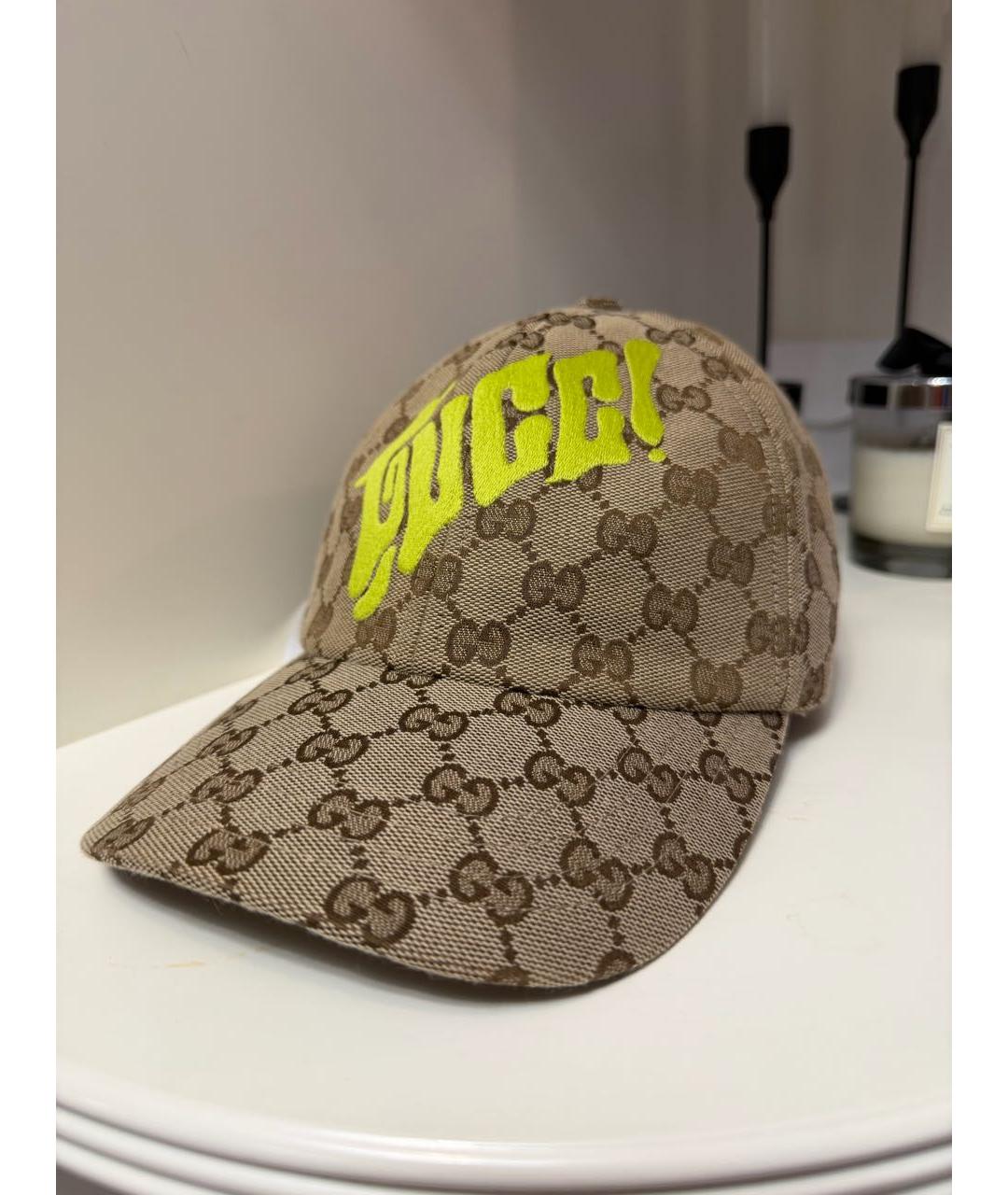 GUCCI Бежевая хлопковая кепка, фото 2