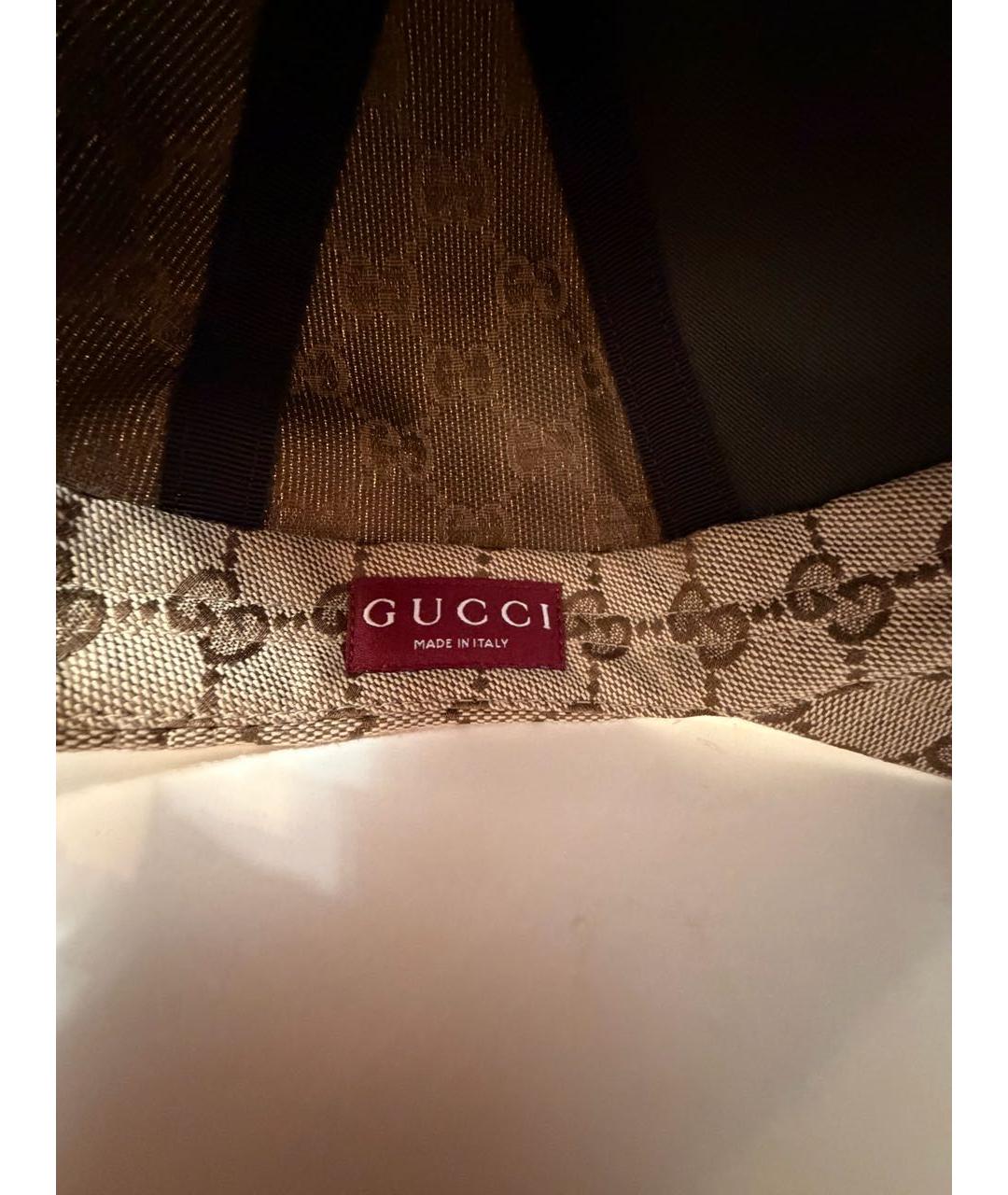 GUCCI Бежевая хлопковая кепка, фото 4