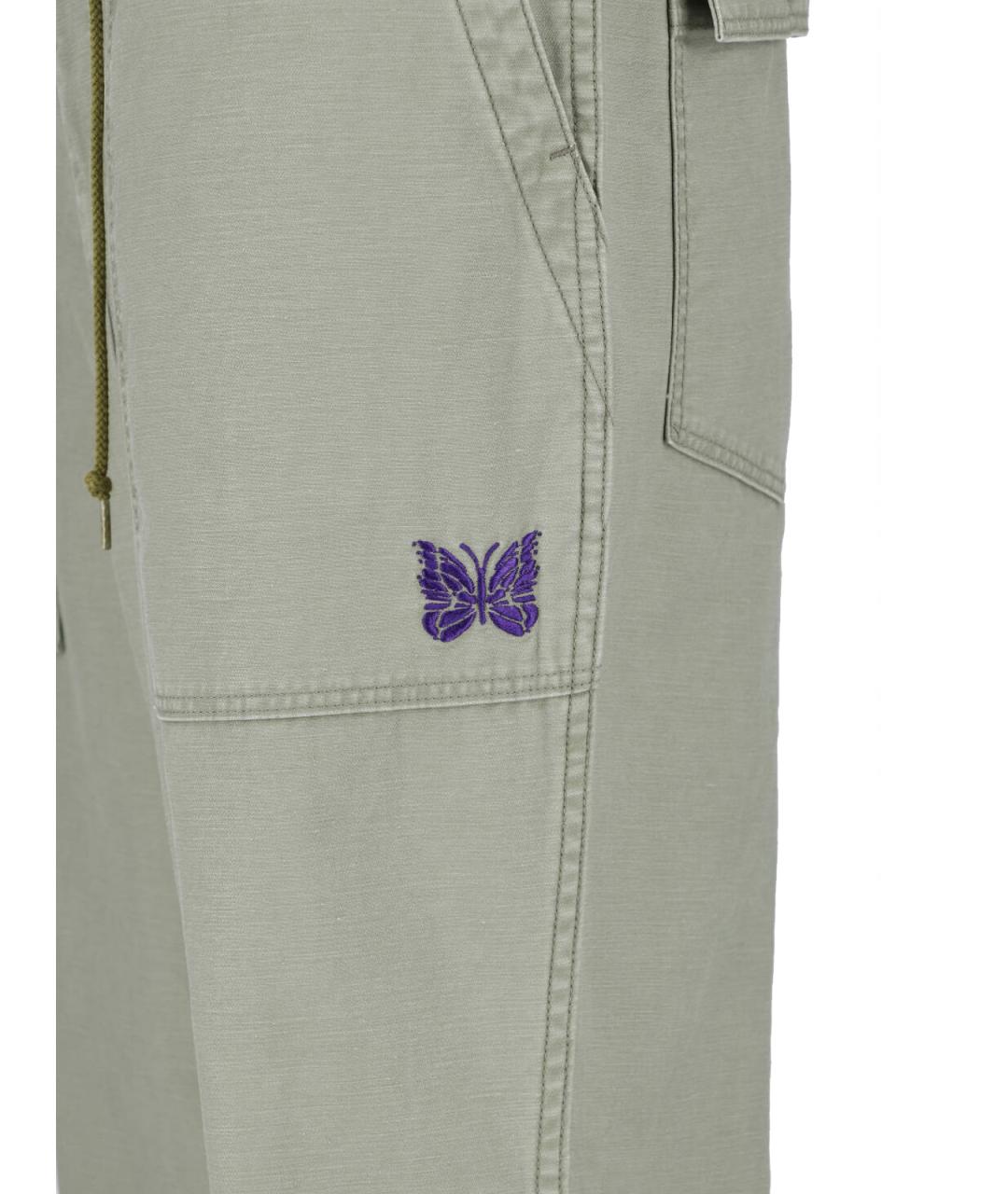 NEEDLES Зеленые хлопковые повседневные брюки, фото 4