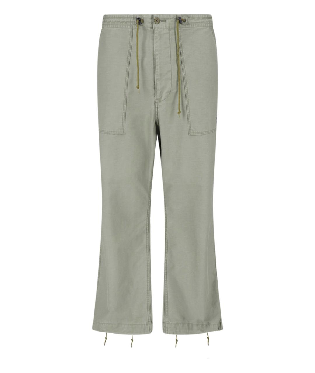 NEEDLES Зеленые хлопковые повседневные брюки, фото 1