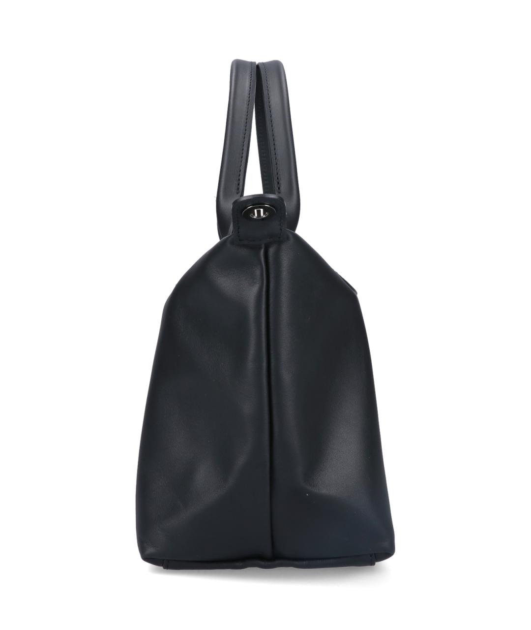 LONGCHAMP Черная кожаная сумка тоут, фото 5